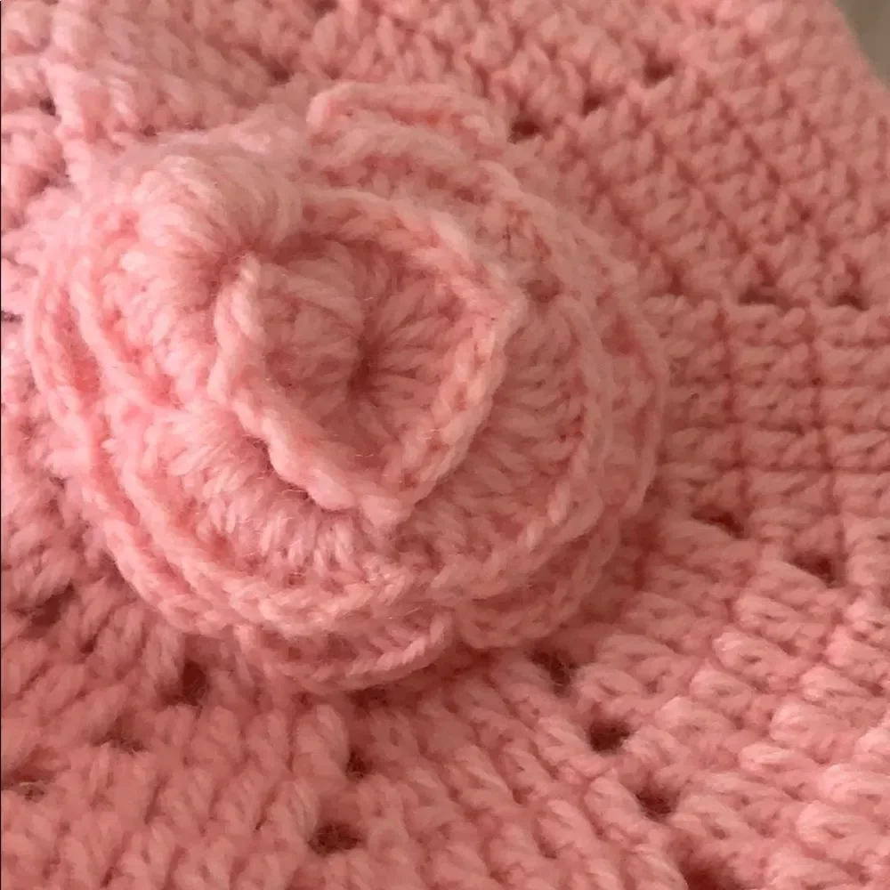 Handmade pink flower hat